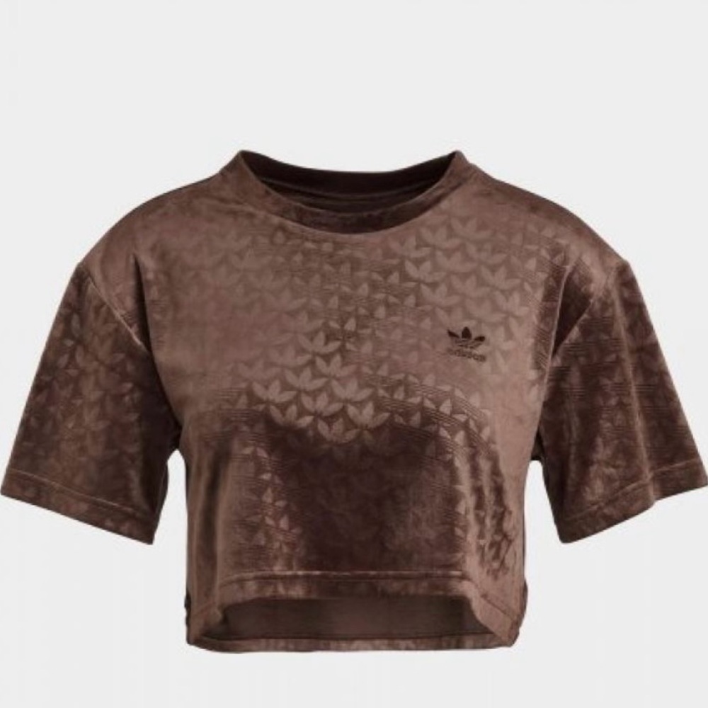 Women’s Adidas Cropped Velvet Tee Brown
HI9110